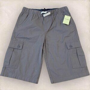 Lucky Brand Cargo Shorts Boys Size Large 30” Waist Gray Cotton Drawstring New